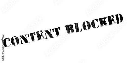 Content blocked rubber stamp. Grunge design with dust scratches. Effects can be easily removed for a clean, crisp look. Color is easily changed.