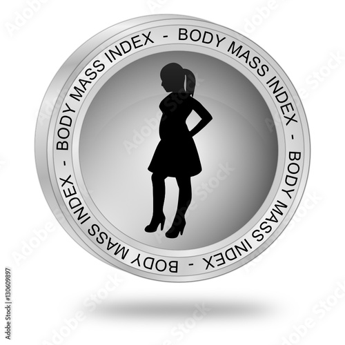 Body Mass Index Button - 3D illustration
