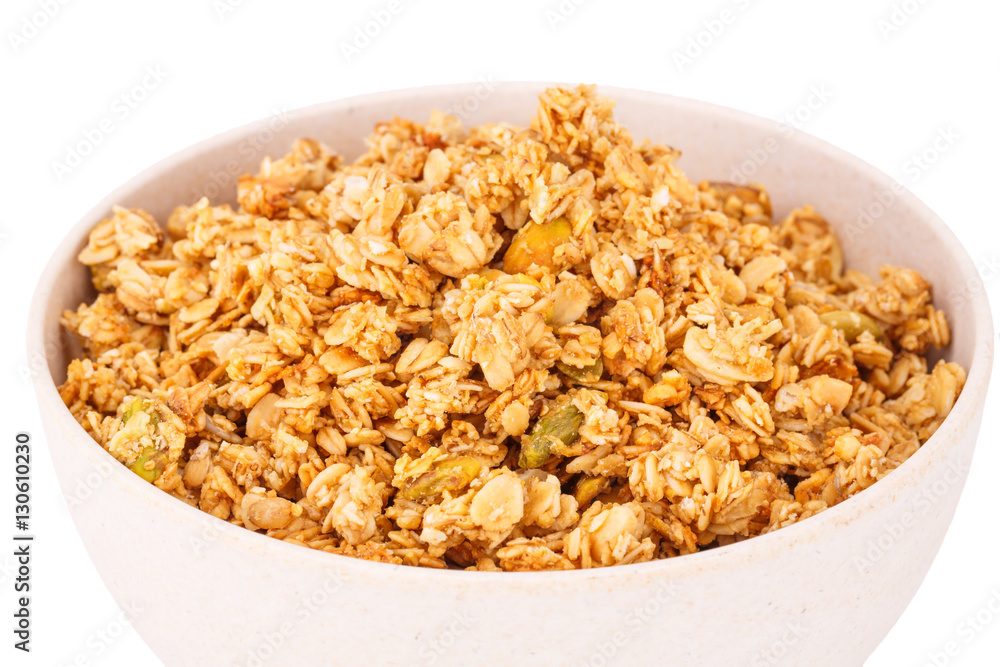 Muesli in bowl