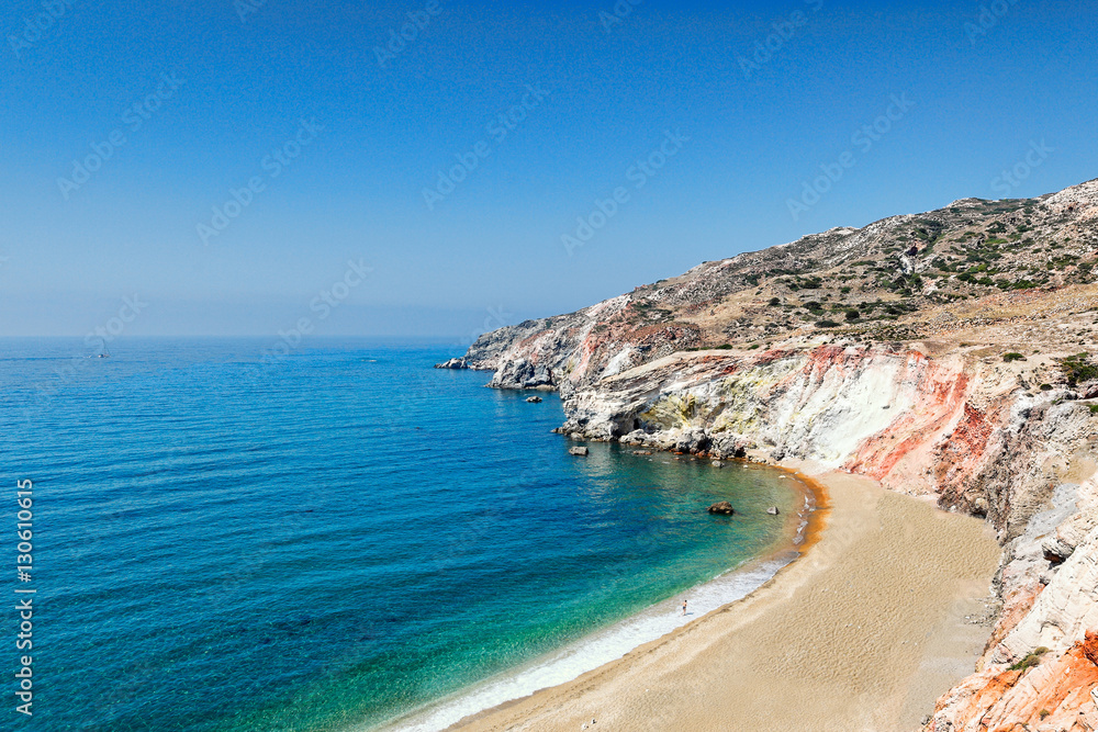 Paleochori beach in Milos island, Greece