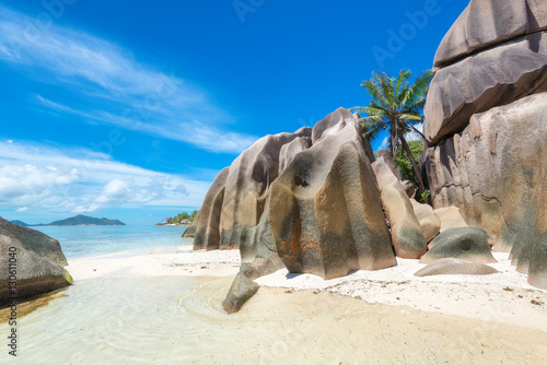 Fototapeta Naklejka Na Ścianę i Meble -  Beautiful Anse Source d'Argent beach, La Digue Island, Seyshelles