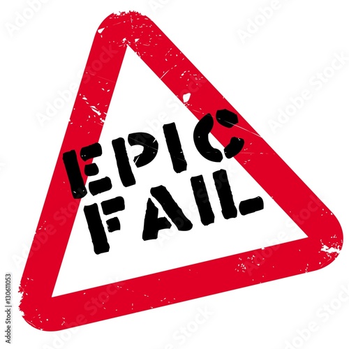 Epic fail rubber stamp. Grunge design with dust scratches. Effects can be easily removed for a clean, crisp look. Color is easily changed.