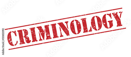 criminology red stamp on white background photo