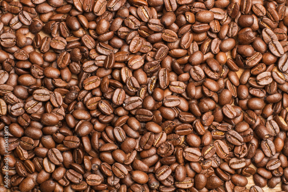 Fototapeta premium Granos de Café vista cenital