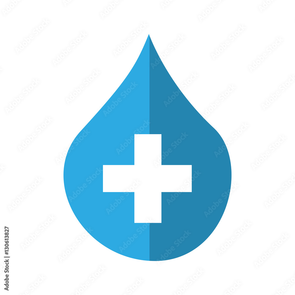 drop with cross medical vector illustration design drop with cross medical vector illustration design