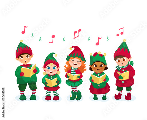 Caroling kids set