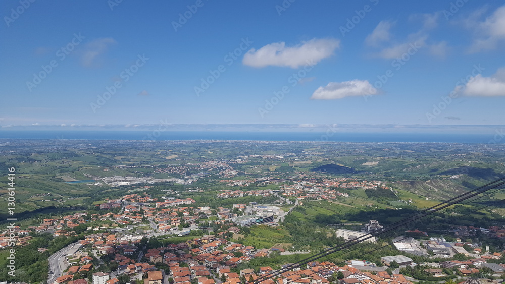 View from San Marino at italy