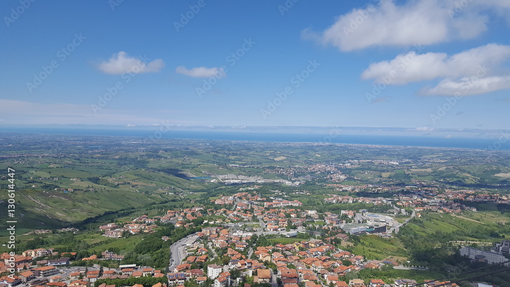 View from San Marino at italy