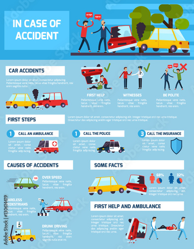 Road Accidents Infographic Set 