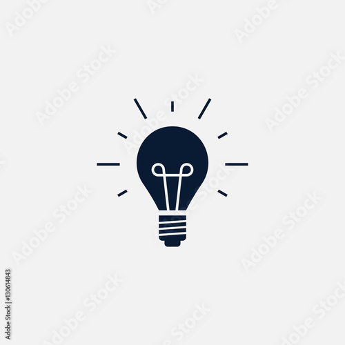 Idea bulb icon simple illustration