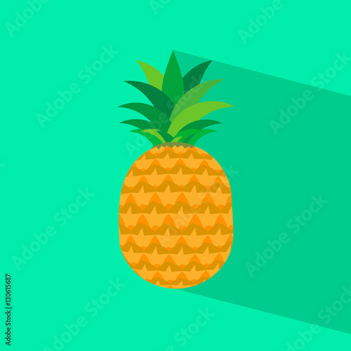 Pineapple icon with long shadow.
