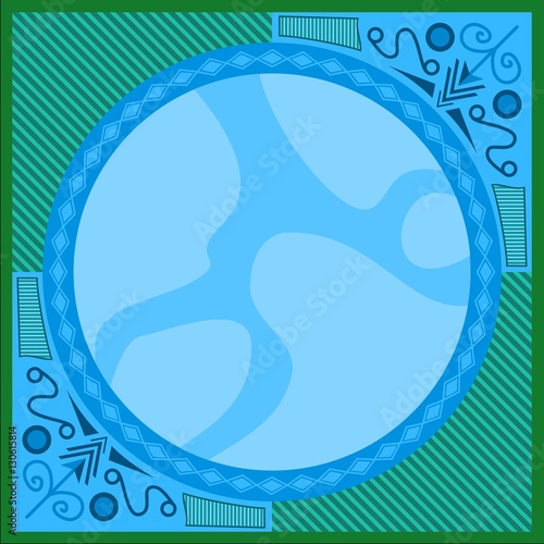 blue circular pattern