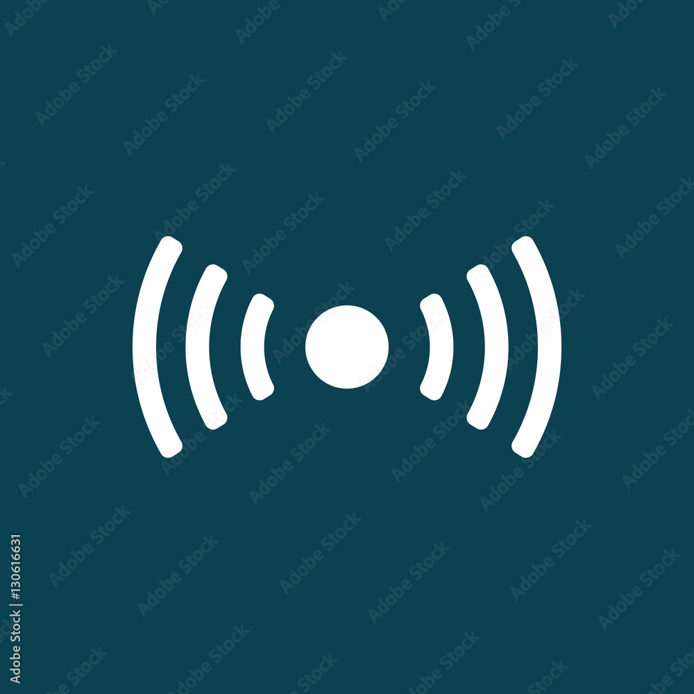 wi-fi point icon on blue background wi-fi point icon on blue background