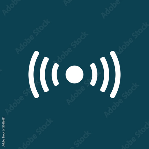 wi-fi point icon on blue background