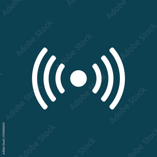 wi-fi point icon on blue background