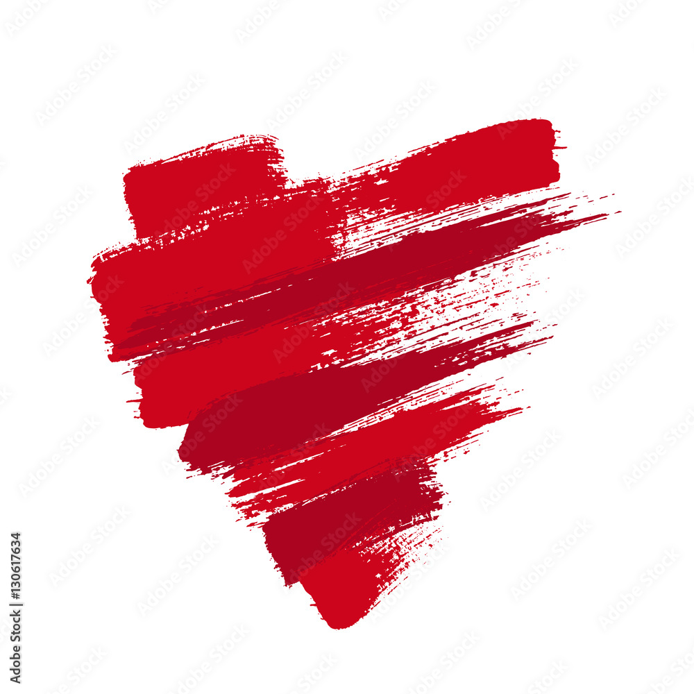 Grunge Heart from Brush Strokes Grunge Heart from Brush Strokes