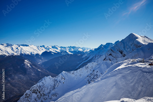Mountains ski resort Caucasus- nature and sport background . © ZoomTeam