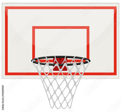 Basketball hoop with net