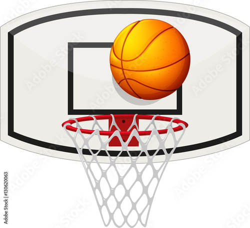 Basketball net and ball