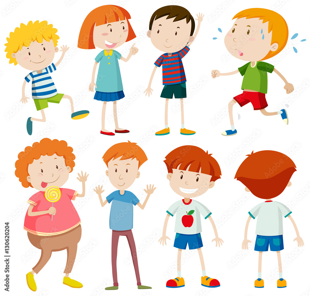 Different characters of boys and girls Different characters of boys and girls