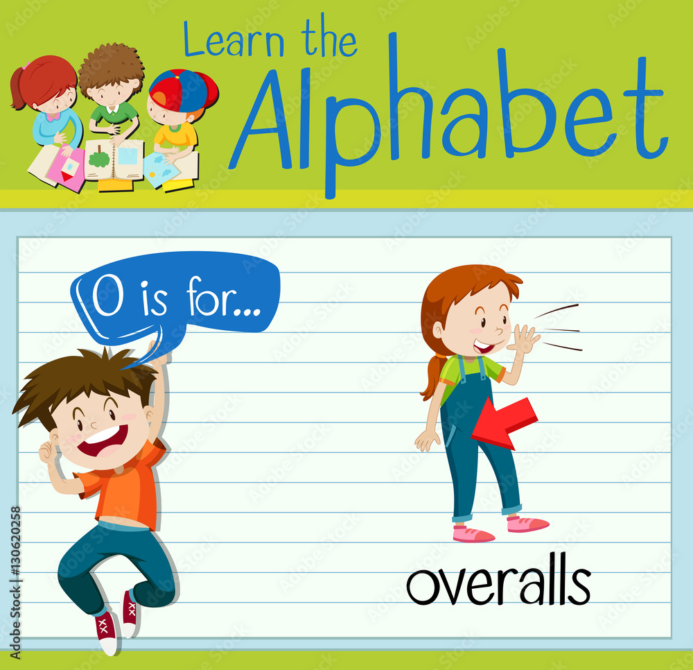 Flashcard letter O is for overalls Flashcard letter O is for overalls