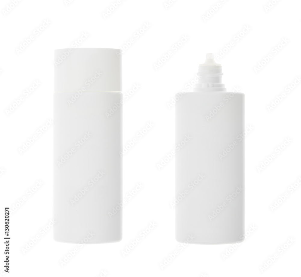 White cream tube on isolated white White cream tube on isolated white
