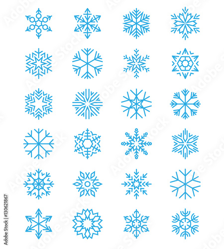 xmas  christmas simple snowflakes vector frosted signs isolated