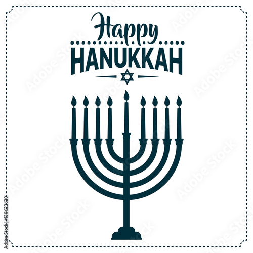 Happy Hanukkah background cover, card celebration text.