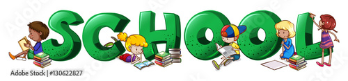 Font design for word school