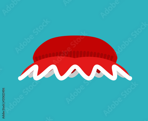 Hat Mrs. Santa. Red bonnet for grandma. Christmas Women cap