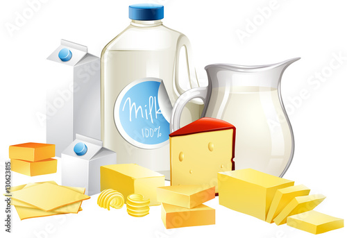 Different types of dairy products