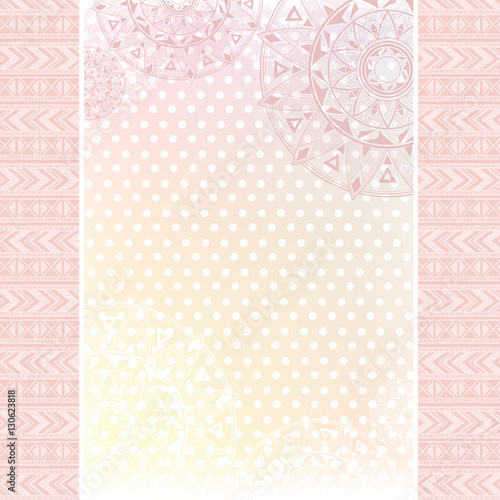 Romantic background. Pattern and mandalas.