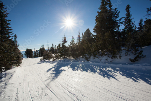 Ski slope lanscape