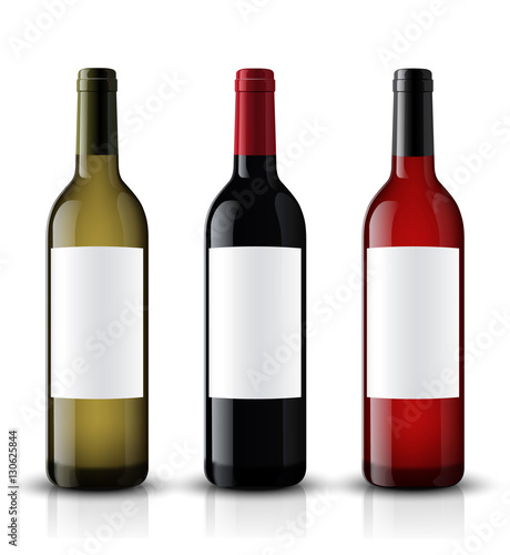 Mockup wine bottle. vector design.
