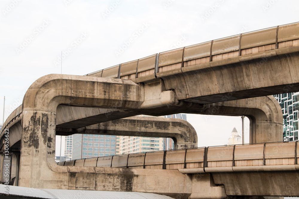 BANGKOK, THAILAND December 6, 2016 Electric sky train