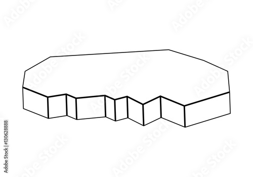 ice floe vector silhouette symbol icon design.