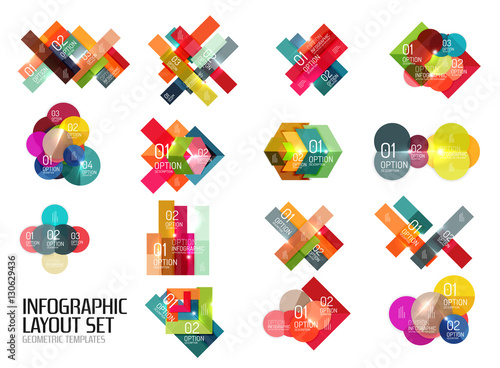 Set of buiness infographics templates