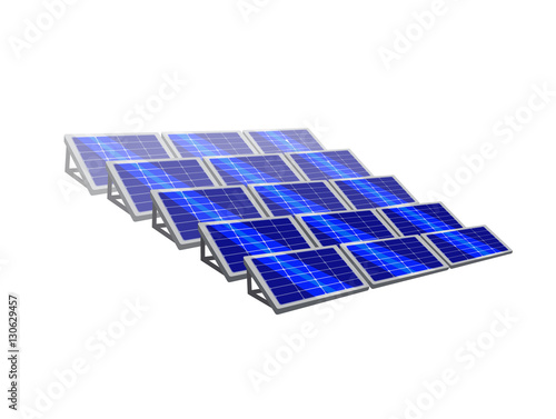 Vector image of solar panels