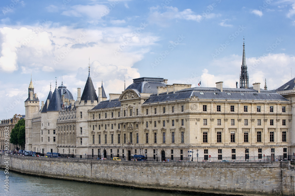 Conciergerie. On the banks of the Seine River. Part of the complex of the Palace of Justice.