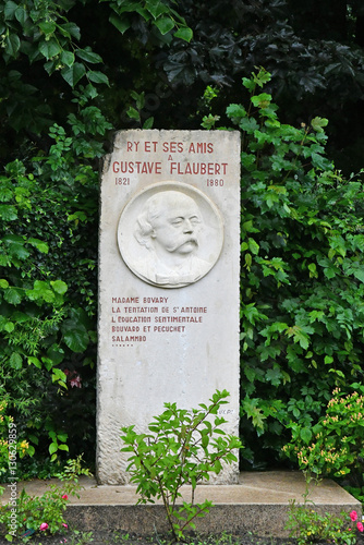 Ry, France - june 23 2016 : Gustave Flaubert stele photo