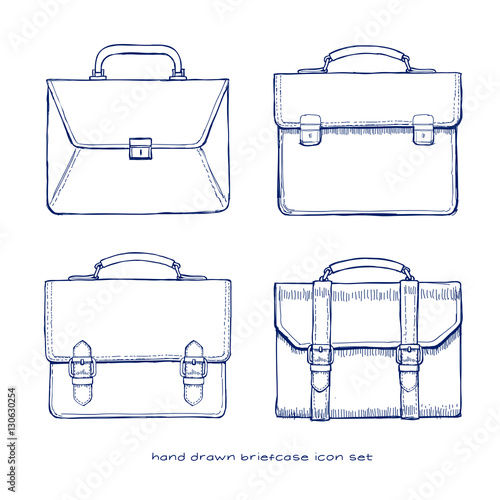 briefcase icons set