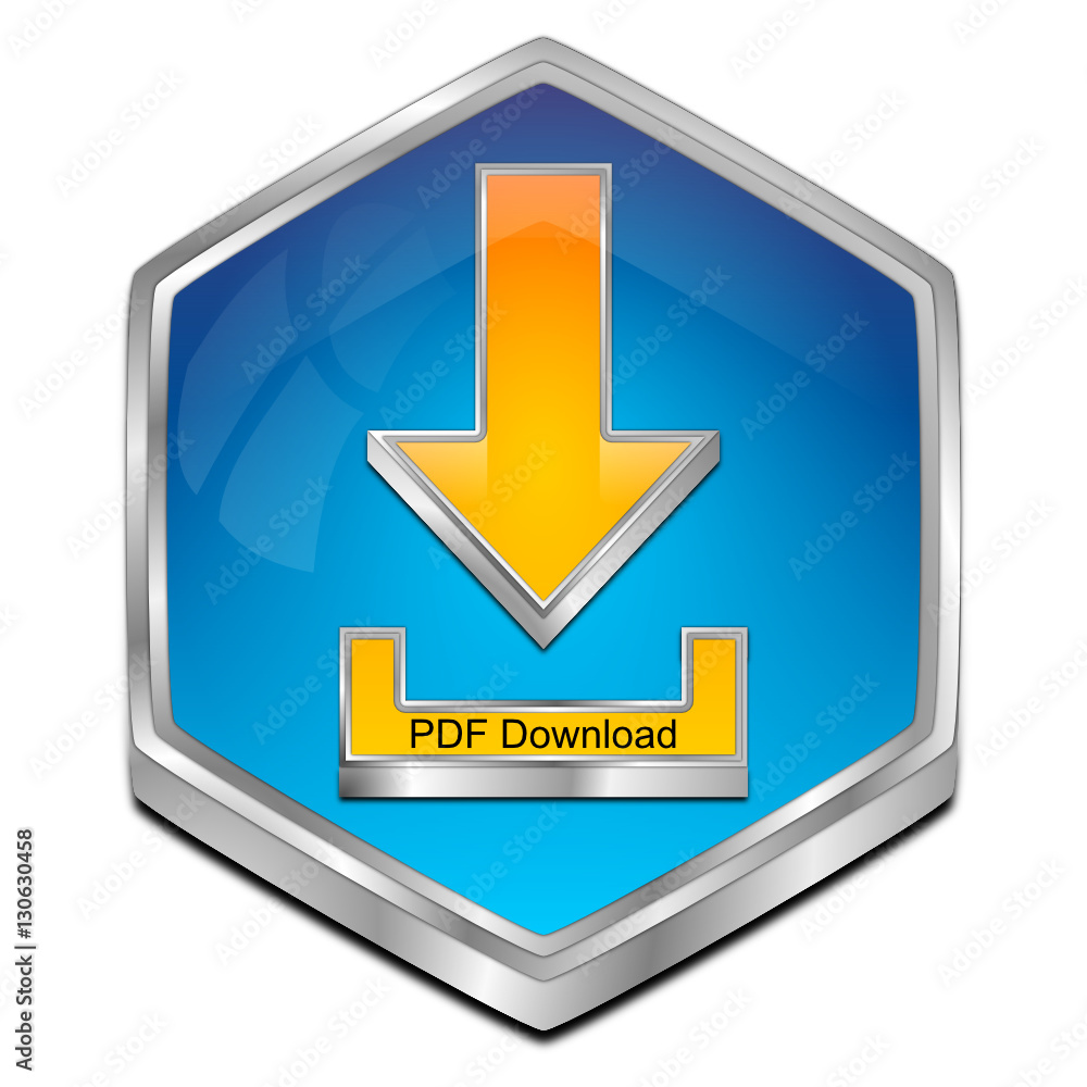 PDF Download button - 3D illustration PDF Download button - 3D illustration