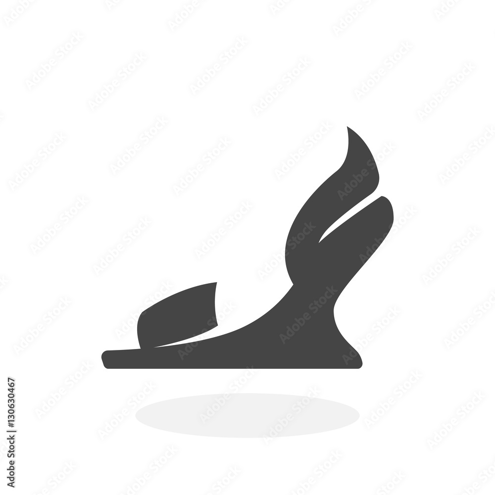 High-heeled shoes Icon. Vector logo on white background High-heeled shoes Icon. Vector logo on white background