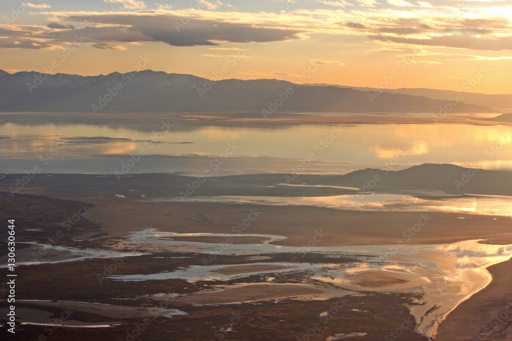 Salt Lake, Utah at sunset