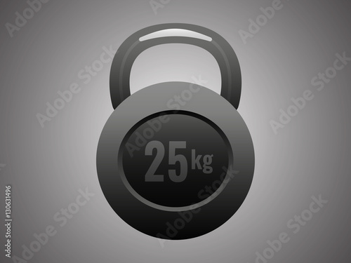 Black kettle bell vector