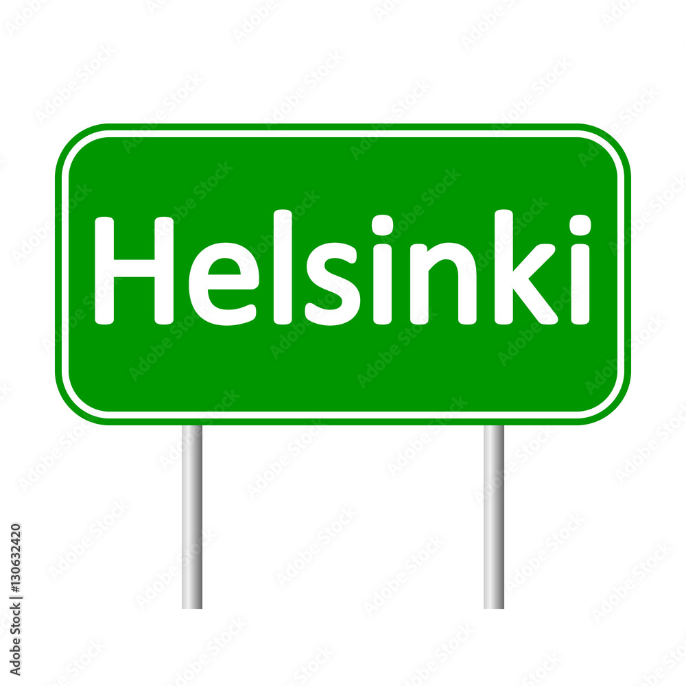 Helsinki road sign.