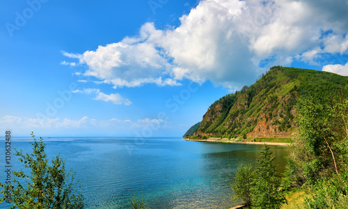 Small ripples on water surface. Lake Baikal