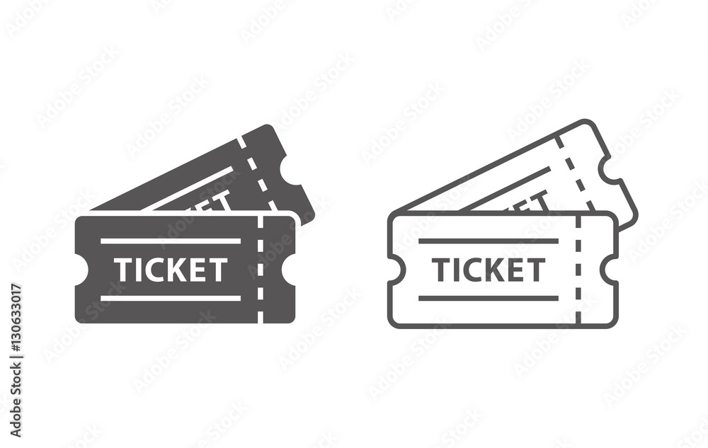 event tickets vector icons - obrazy, fototapety, plakaty 