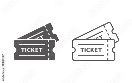event tickets vector icons