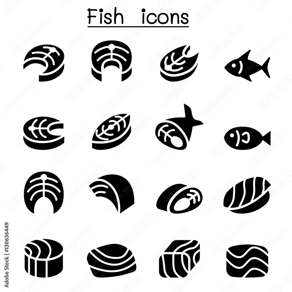 Fish meat icons